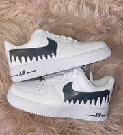 Charcoal Grey Drippy Airforce 1s