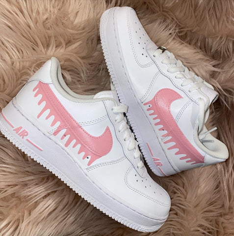 Pink Drippy Airforce 1s