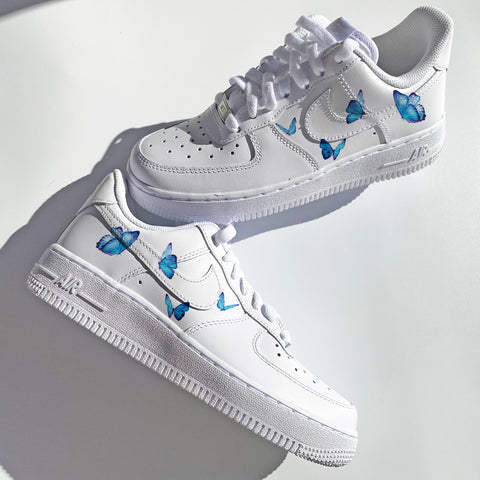 Blue Butterfly Flutter Airforce 1s