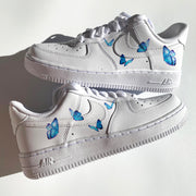 Blue Butterfly Flutter Airforce 1s