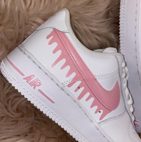 Pink Drippy Airforce 1s