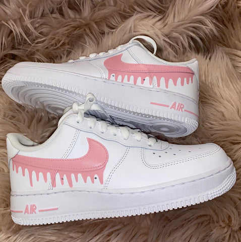 Pink Drippy Airforce 1s