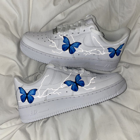 Butterfly Lightning Effect Airforce 1s