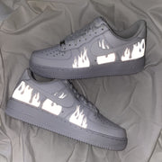 Reflective Flames Airforce 1s