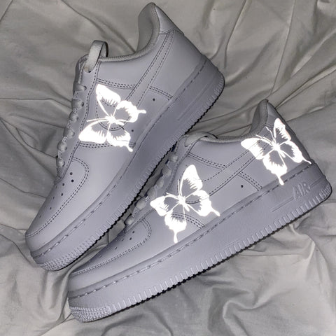 Reflective Butterfly Airforce 1s