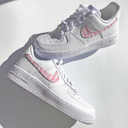 Pink Print Swoosh Airforce 1s