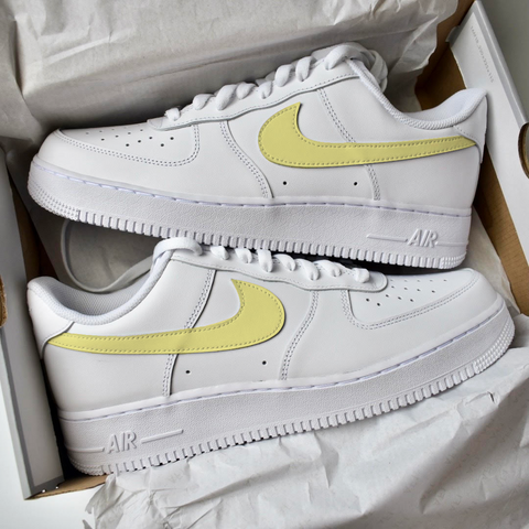 Pastel Yellow Swoosh Airforce 1s