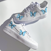 Pastel Blue Butterfly Airforce 1s