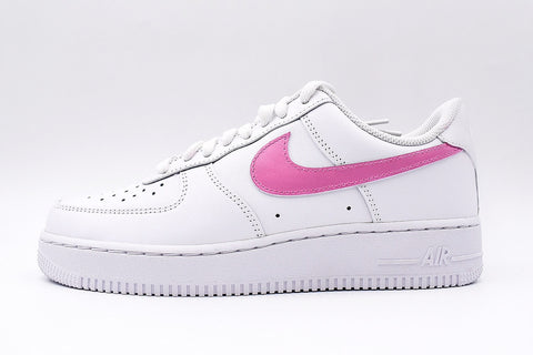 Carnation Pink Swoosh Airforce 1s