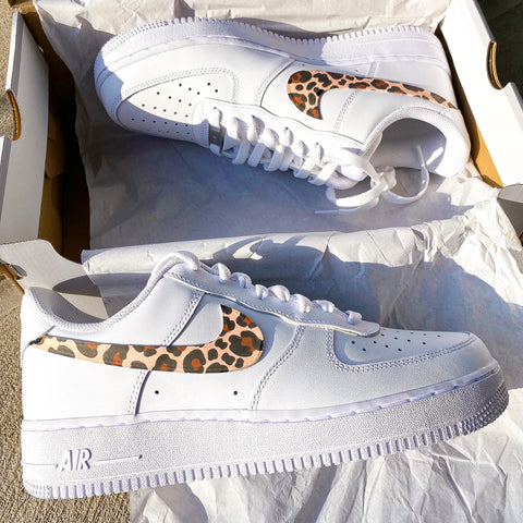 Cheeta Print Swoosh Airforce 1s