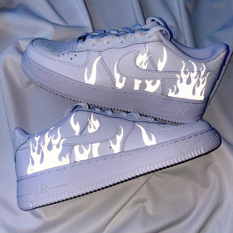 Reflective Flames 2.0 Airforce 1s