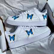 Blue Drip Butterfly Airforce 1s