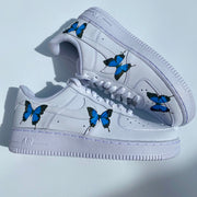 Blue Drip Butterfly Airforce 1s