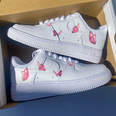 Pink Butterfly Flutter Airforce 1s