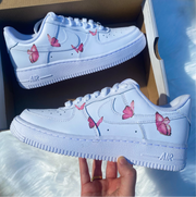 Pink Butterfly Flutter Airforce 1s