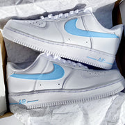 Baby Blue Swoosh Airforce 1s