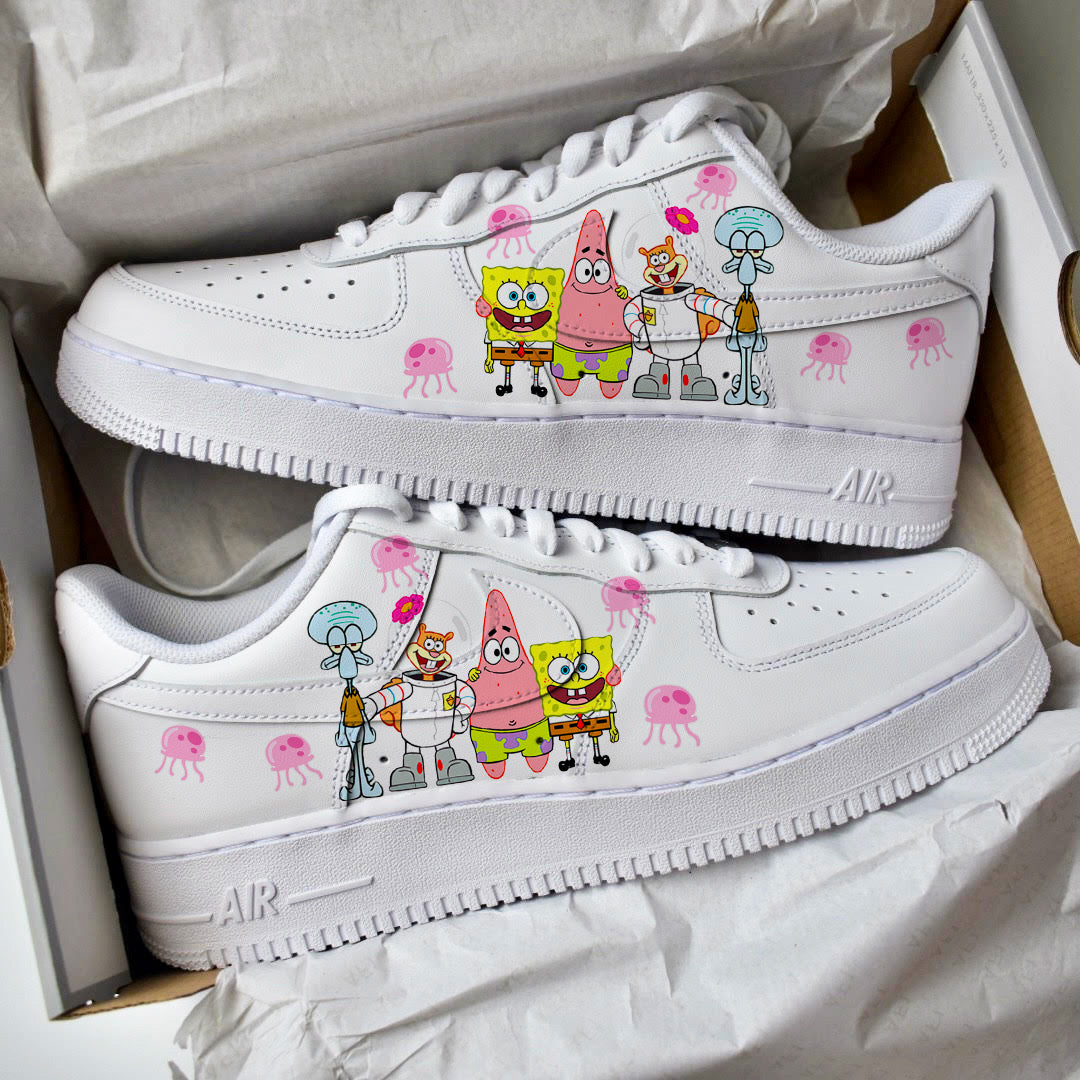 spongebob custom air force ones