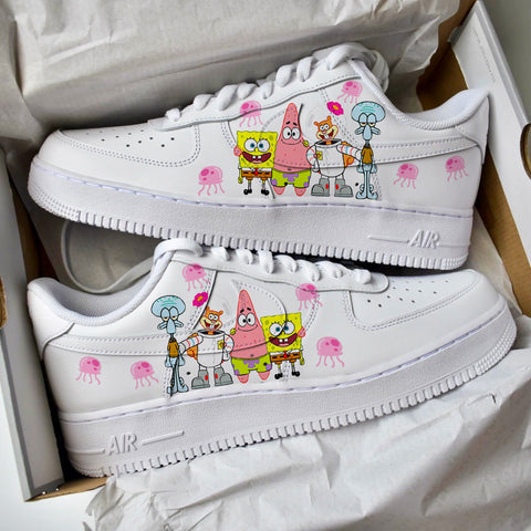 Sponge Bob Airforce 1s