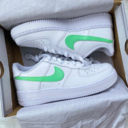 Pastel Green Swoosh Airforce 1s