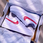 Red Bandana Tick Airforce 1s