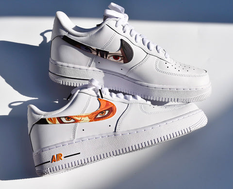 Naruto x Sasuke Swoosh Airforce 1s