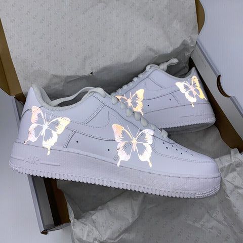 Reflective Butterfly Airforce 1s