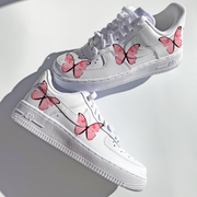 Pastel Pink Butterfly Airforce 1s