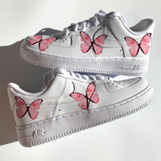 Pastel Pink Butterfly Airforce 1s